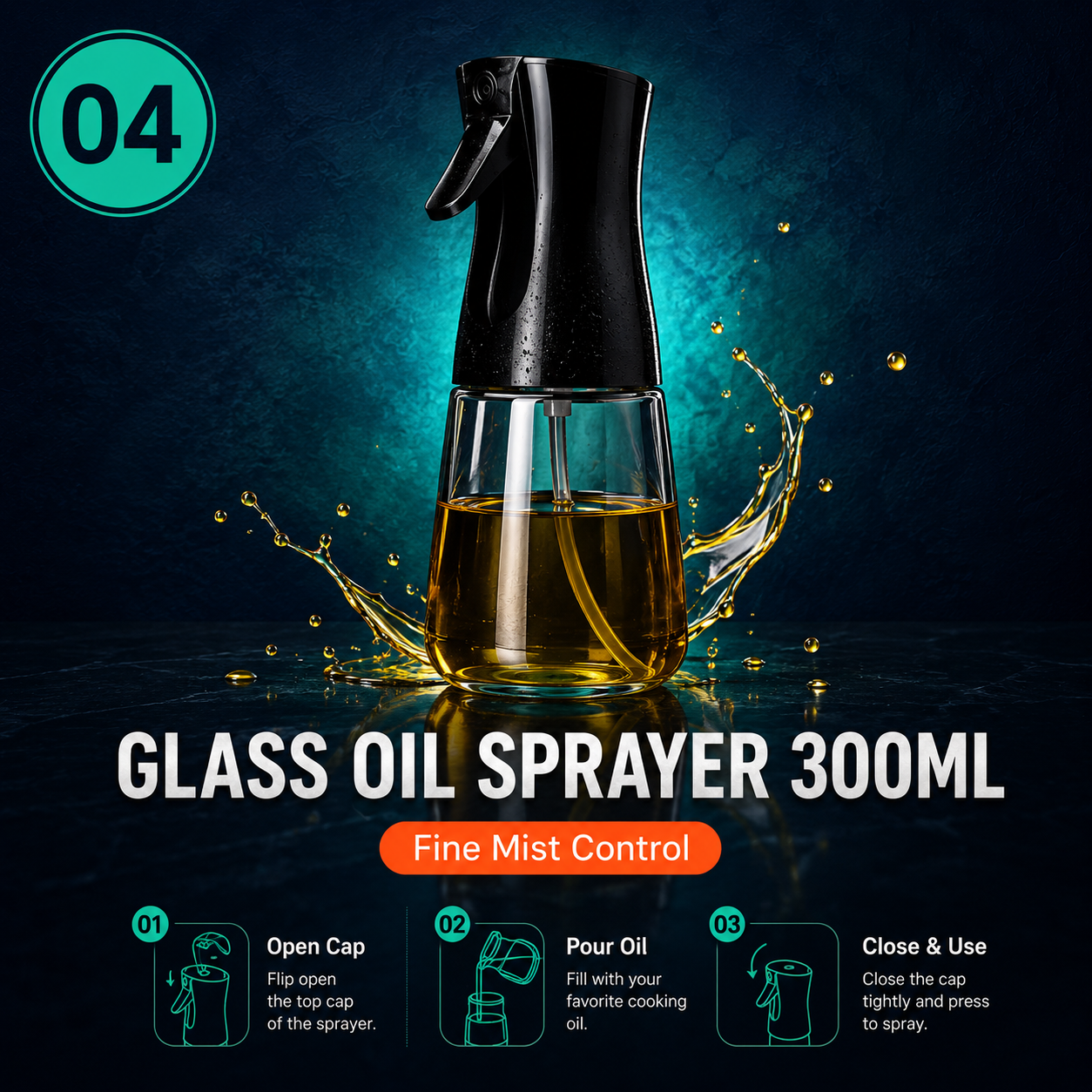 Glass Oil Spray Bottle